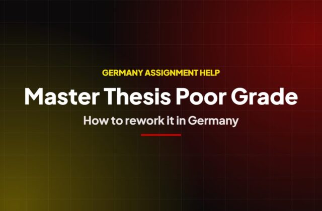 Master Thesis Poor Grade in Germany: Options and How to Rework